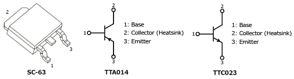 The illustration of internal circuits of lineup expansion of bipolar transistors suitable for gate drive circuits, current switches, and LED drive circuits.