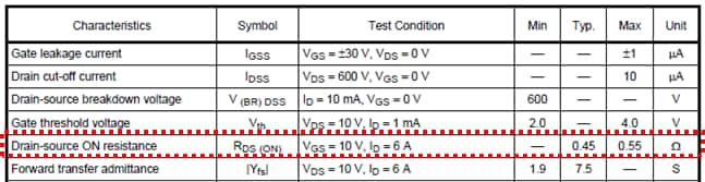 Electrical characteristics