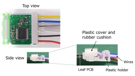  An example of wire connecter between motor control PCBs and motors