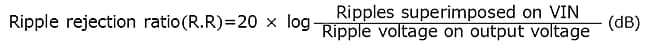 Ripple rejection ratio