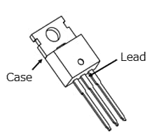 Is case temperature or lead temperature the same as junction temperature?