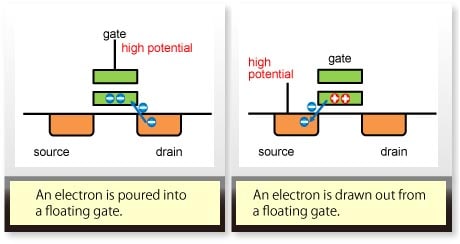 Memory Cell of a Flash ROM