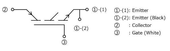 The illustration of internal circuits of new press pack IEGT that contributes to size reduction and higher output for high-voltage converters such as DC power transmission systems and industrial motor controller.