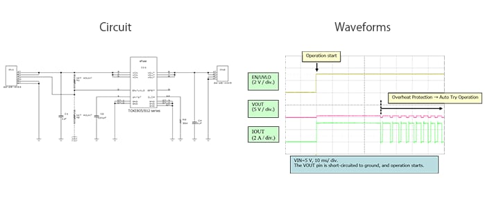 Application Circuits of eFuse IC TCKE805 Series