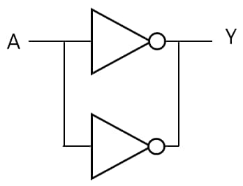 Fig. 2 Example of a parallel connection to increase drive capability (Only gates in the same package may be paralleled.)