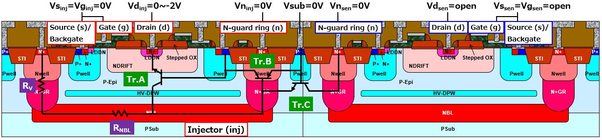 Cross-sectional view of Nch-LDMOS