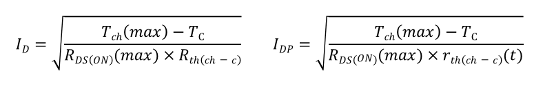 Are the drain current ID and IDP (absolute maximum ratings) constant to temperature?