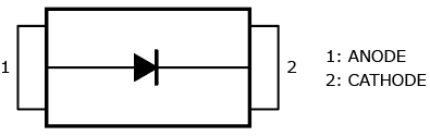 The illustration of internal circuit of consumption energy saving general-purpose rectifiers with high ESD protection ability: CRG09A, CRG10A.