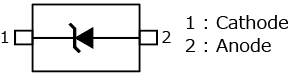 The illustration of pin assignment of Lineup Expansion of Zener Diodes for Power Line Protection Contributing to Improvement of Equipment Reliability