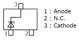 The illustration of internal circuit of Lineup Expanded Lineup of Surge Protection Zener Diodes that Support the Quality Improvement of Electronic Equipment by Adding SOT-23 Package Products