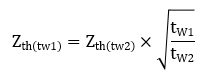 How to calculate the transient thermal impedance at short pulse width, which is not included in the datasheet