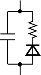 Figure 2 Equivalent circuit of an ESD protection diode