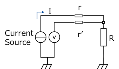 Fig. 2 Resistance measurement with Kelvin connection