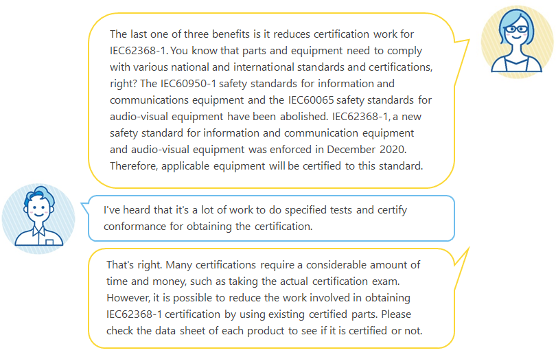 Conversation: Reduced certification work for IEC62368-1, a new safety standard