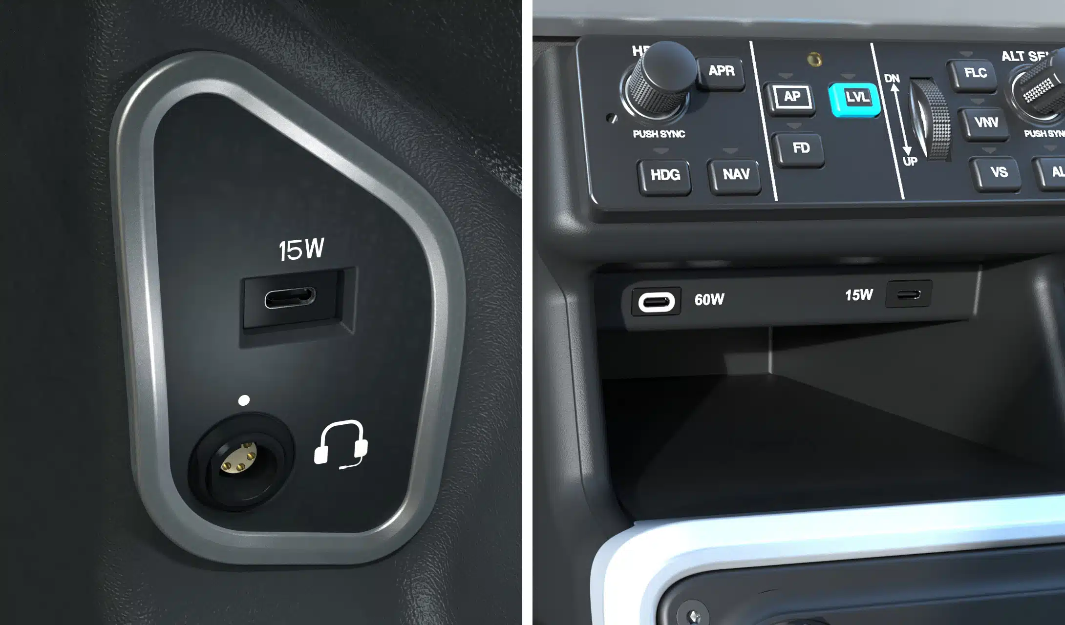 usb c and headset plugins on cirrus sr series g7